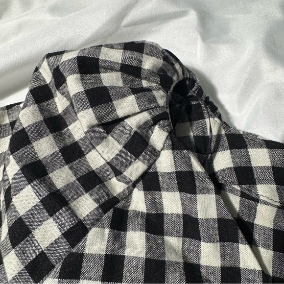 Zara Linen Blend Dress Black and White Size Large - Picture 13 of 14